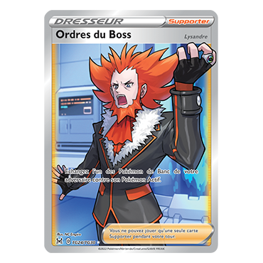 Carte Ordres du Boss - ultra rare de Pokémon Origine Perdue TG24/TG30