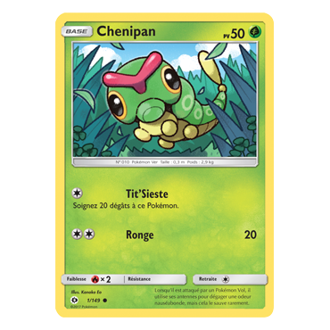 Carte Chenipan - Commune de Pokémon Soleil et Lune (JCC) 1/149