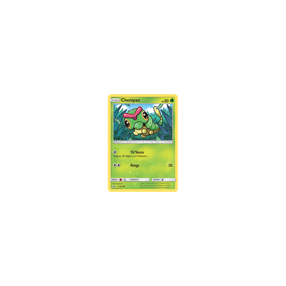 Carte Chenipan - Commune de Pokémon Soleil et Lune (JCC) 1/149