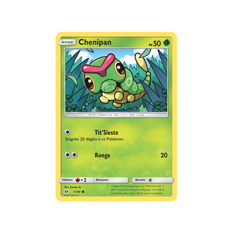 Carte Chenipan - Commune de Pokémon Soleil et Lune (JCC) 1/149