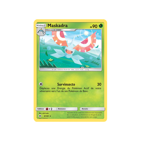 Carte Maskadra - Rare de Pokémon Soleil et Lune (JCC) 8/149