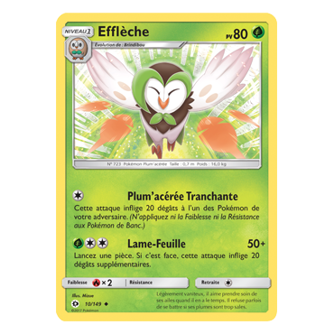 Carte Efflèche - Peu commune de Pokémon Soleil et Lune (JCC) 10/149