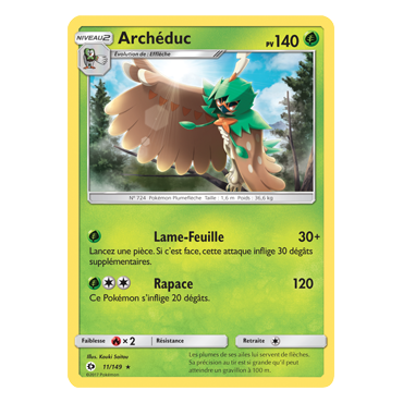 Découvrez Archéduc, carte Rare de la série Soleil et Lune (JCC)