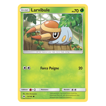 Larvibule 13/149 : Joyau Commune de l'extension Pokémon Soleil et Lune (JCC)