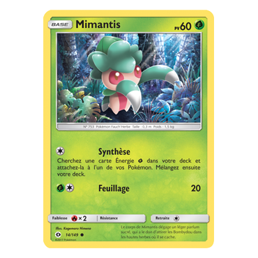 Découvrez Mimantis, carte Commune de la série Soleil et Lune (JCC)