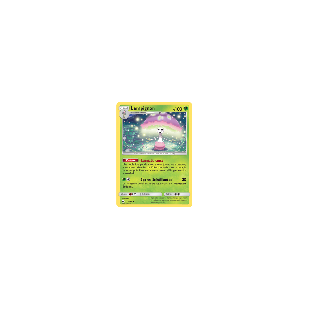 Lampignon 17/149 : Joyau Holographique rare de l'extension Pokémon Soleil et Lune (JCC)