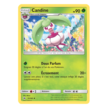 Découvrez Candine, carte Peu commune de la série Soleil et Lune (JCC)