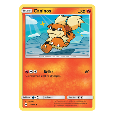 Découvrez Caninos, carte Commune de la série Soleil et Lune (JCC)