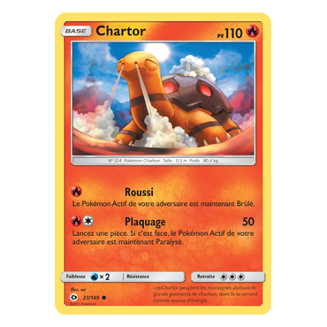 Chartor 23/149 : Joyau Commune de l'extension Pokémon Soleil et Lune (JCC)