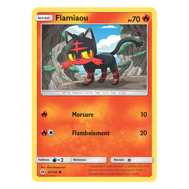 Découvrez Flamiaou, carte Commune de la série Soleil et Lune (JCC)