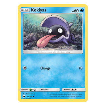 Découvrez Kokiyas, carte Commune de la série Soleil et Lune (JCC)