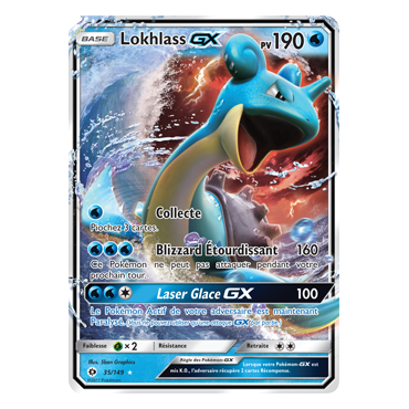 Lokhlass 35/149 : Joyau Holographique rare GX de l'extension Pokémon Soleil et Lune (JCC)