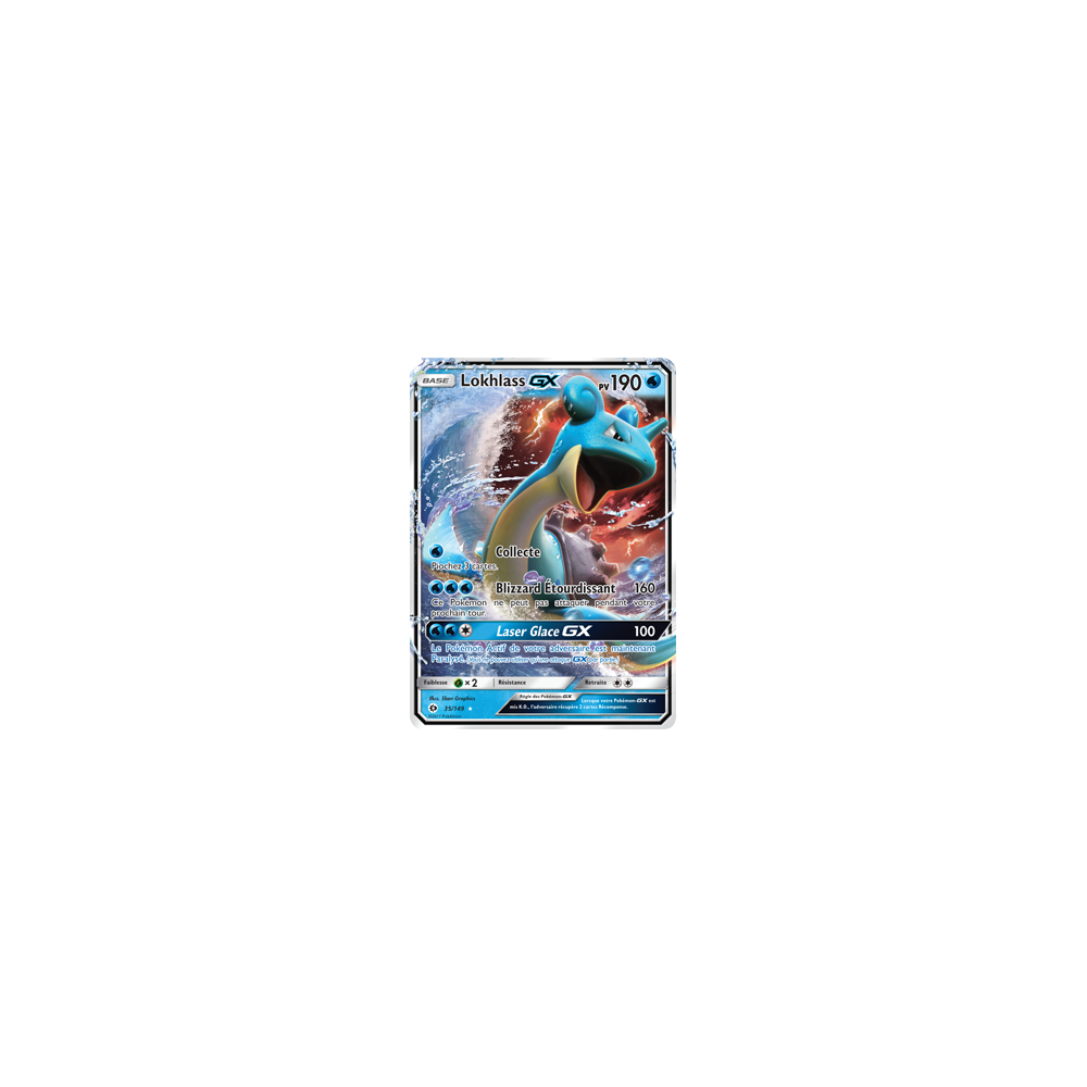 Lokhlass 35/149 : Joyau Holographique rare GX de l'extension Pokémon Soleil et Lune (JCC)