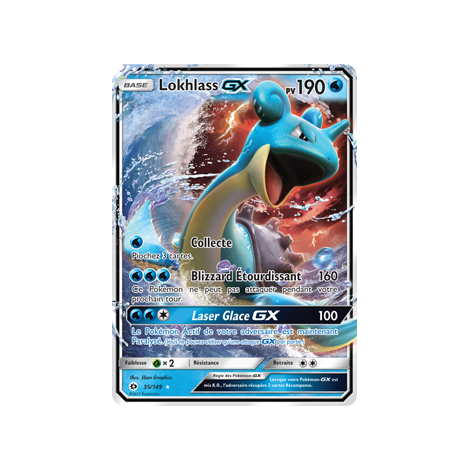 Lokhlass 35/149 : Joyau Holographique rare GX de l'extension Pokémon Soleil et Lune (JCC)