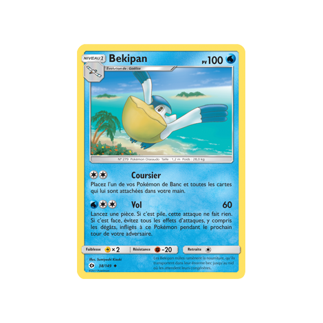 Carte Bekipan - Peu commune de Pokémon Soleil et Lune (JCC) 38/149