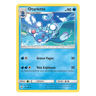 Découvrez Otarlette, carte Peu commune de la série Soleil et Lune (JCC)