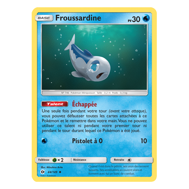 Froussardine 44/149 : Joyau Peu commune de l'extension Pokémon Soleil et Lune (JCC)
