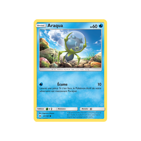 Carte Araqua - Commune de Pokémon Soleil et Lune (JCC) 45/149