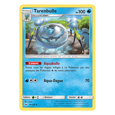 Découvrez Tarenbulle, carte Peu commune de la série Soleil et Lune (JCC)