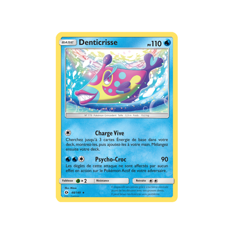 Denticrisse 48/149 : Joyau Rare de l'extension Pokémon Soleil et Lune (JCC)