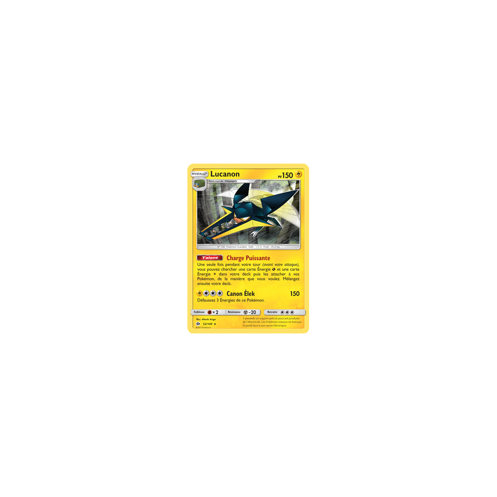 Carte Lucanon - Holographique rare de Pokémon Soleil et Lune (JCC) 52/149