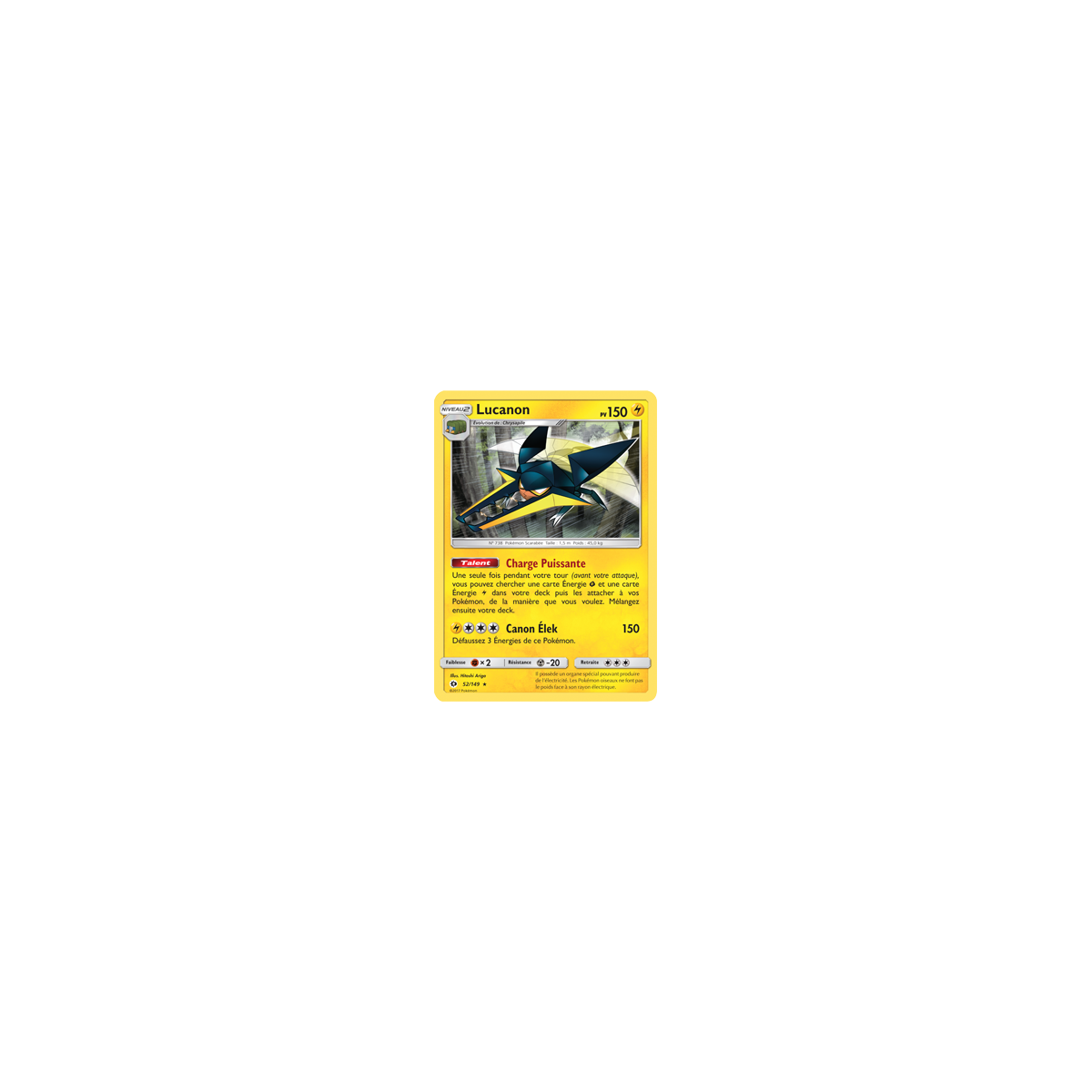 Carte Lucanon - Holographique rare de Pokémon Soleil et Lune (JCC) 52/149