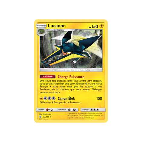 Carte Lucanon - Holographique rare de Pokémon Soleil et Lune (JCC) 52/149