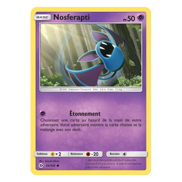 Découvrez Nosferapti, carte Commune de la série Soleil et Lune (JCC)