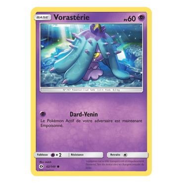 Carte Vorastérie - Commune de Pokémon Soleil et Lune (JCC) 62/149