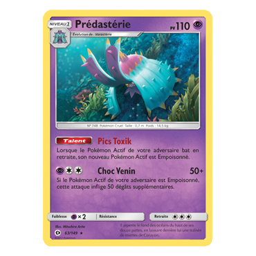 Découvrez Prédastérie, carte Holographique rare de la série Soleil et Lune (JCC)