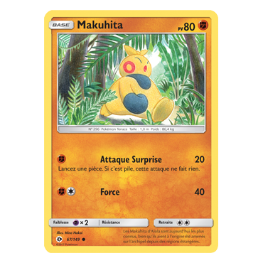 Découvrez Makuhita, carte Commune de la série Soleil et Lune (JCC)