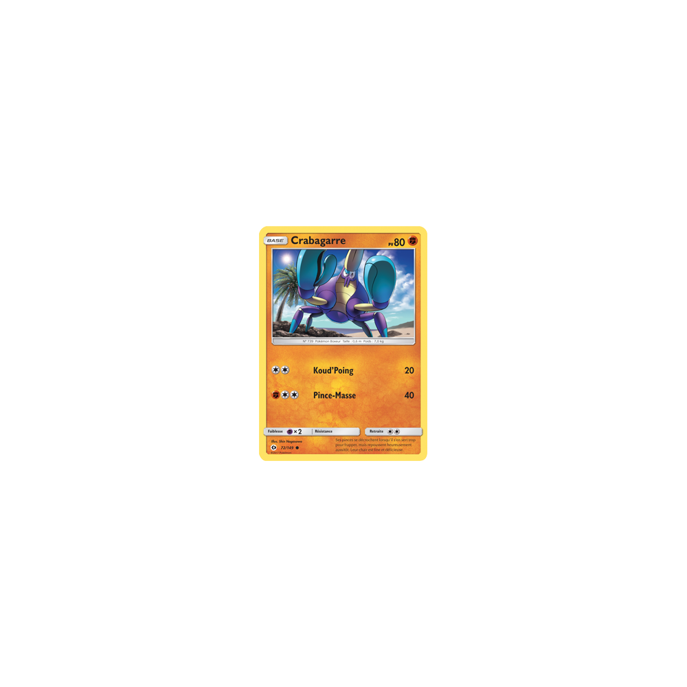 Crabagarre 72/149 : Joyau Commune de l'extension Pokémon Soleil et Lune (JCC)