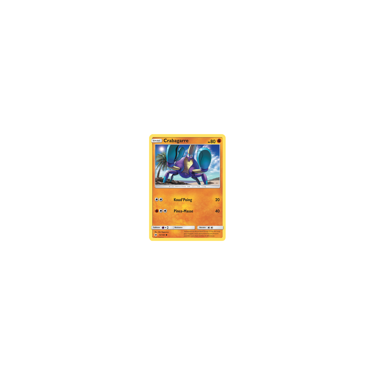 Crabagarre 72/149 : Joyau Commune de l'extension Pokémon Soleil et Lune (JCC)
