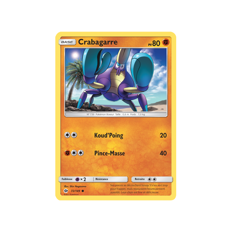 Crabagarre 72/149 : Joyau Commune de l'extension Pokémon Soleil et Lune (JCC)