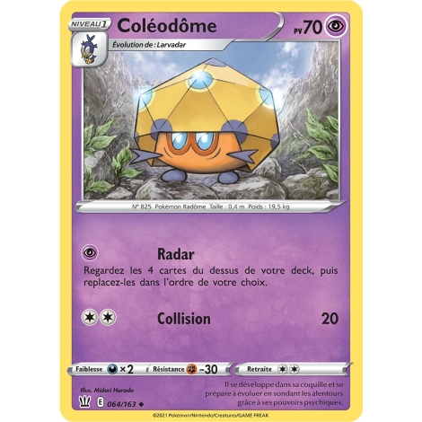 Coléodôme 064/163 : Joyau Peu commune (Brillante) de l'extension Pokémon Épée et Bouclier Styles de Combat