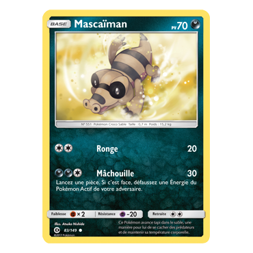 Découvrez Mascaïman, carte Commune de la série Soleil et Lune (JCC)