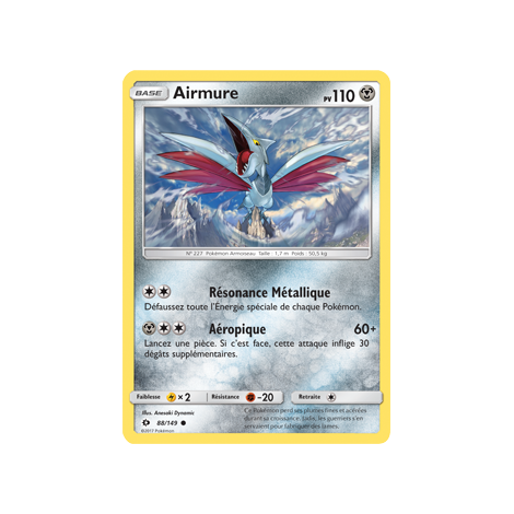 Airmure 88/149 : Joyau Commune de l'extension Pokémon Soleil et Lune (JCC)