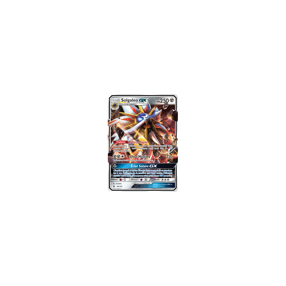 Découvrez Solgaleo, carte Holographique rare GX de la série Soleil et Lune (JCC)