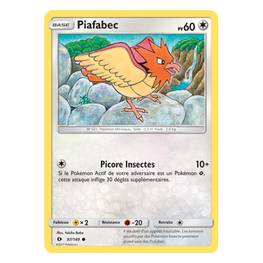 Piafabec 97/149 : Joyau Commune de l'extension Pokémon Soleil et Lune (JCC)