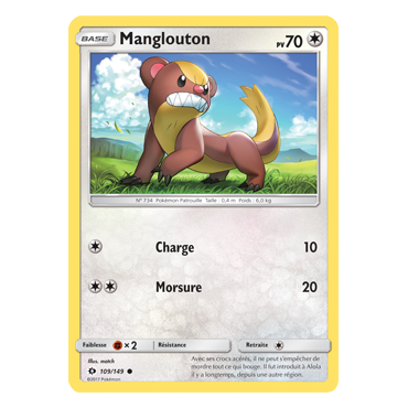 Découvrez Manglouton, carte Commune de la série Soleil et Lune (JCC)