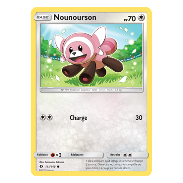 Nounourson 111/149 : Joyau Commune de l'extension Pokémon Soleil et Lune (JCC)