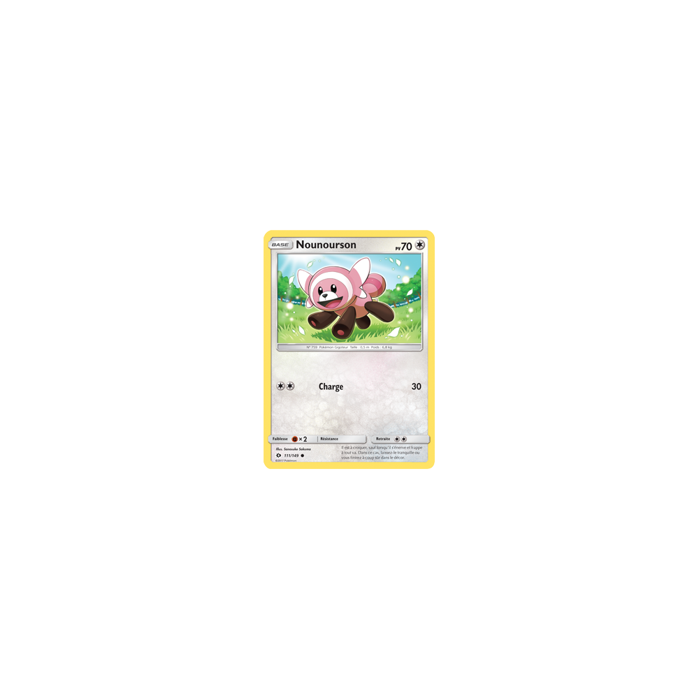 Nounourson 111/149 : Joyau Commune de l'extension Pokémon Soleil et Lune (JCC)