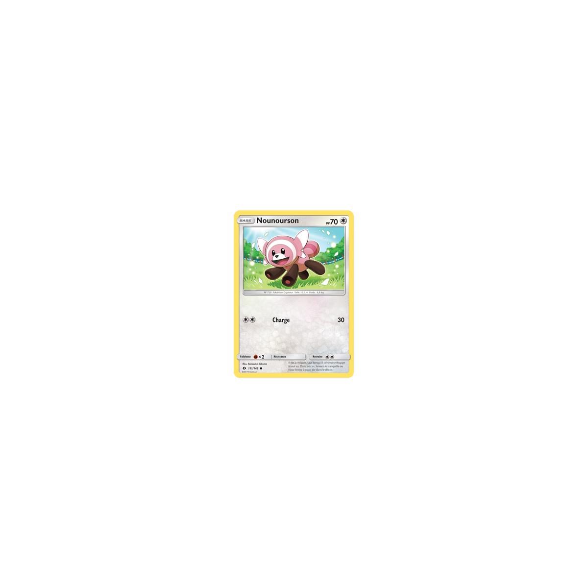 Nounourson 111/149 : Joyau Commune de l'extension Pokémon Soleil et Lune (JCC)