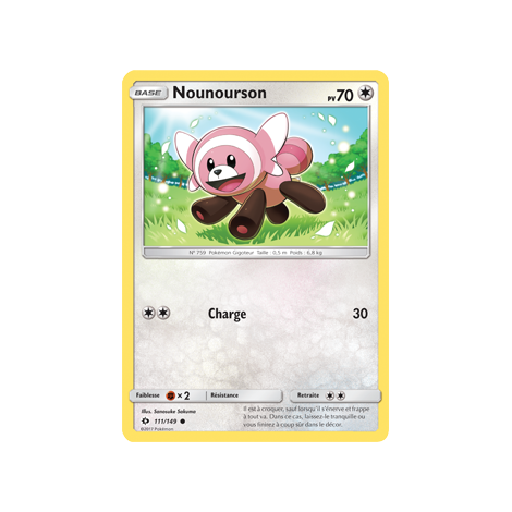 Nounourson 111/149 : Joyau Commune de l'extension Pokémon Soleil et Lune (JCC)