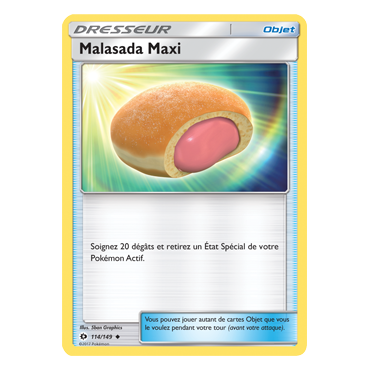 Carte Malasada Maxi - Peu commune de Pokémon Soleil et Lune (JCC) 114/149