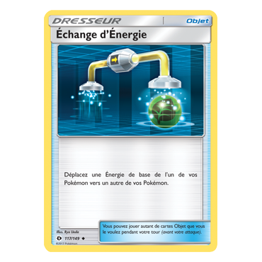 Découvrez Échange d'Énergie, carte Peu commune de la série Soleil et Lune (JCC)