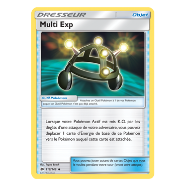 Carte Multi Exp - Peu commune de Pokémon Soleil et Lune (JCC) 118/149