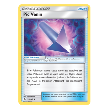 Carte Pic Venin - Peu commune de Pokémon Soleil et Lune (JCC) 124/149