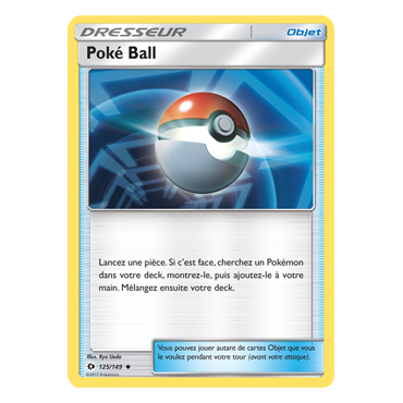Carte Poké Ball - Peu commune de Pokémon Soleil et Lune (JCC) 125/149