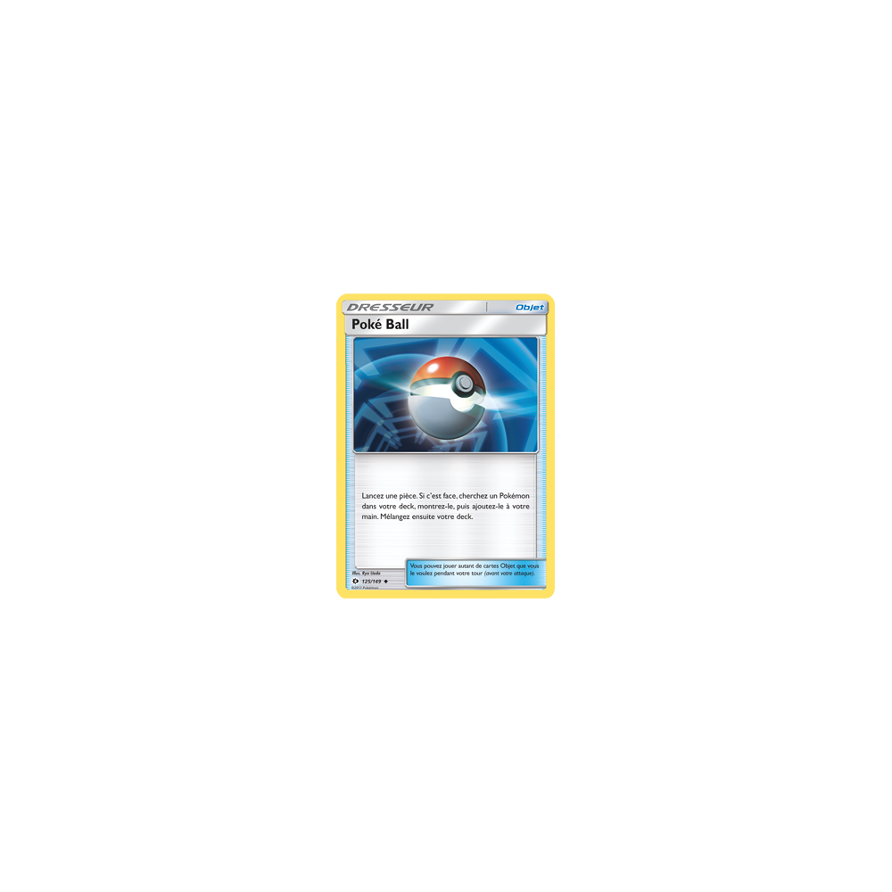 Carte Poké Ball - Peu commune de Pokémon Soleil et Lune (JCC) 125/149